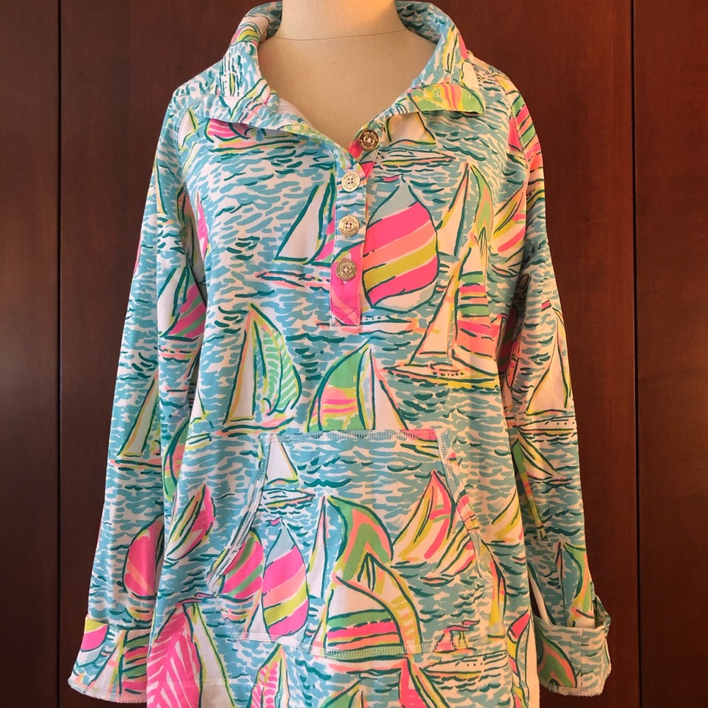 EUC Lilly Pulitzer Captain Popover Pullover